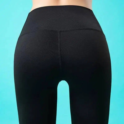 Yoga high waist trousers women quick-drying leggings-Black-2