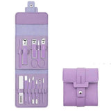 Make Up 16 Pcs Nail Clippers Nail Cutter Nail Scissors With-Purple-16