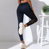 Mesh Stitching Yoga Clothes Hip-lift And Belly Shaping-10