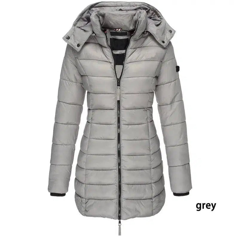 Mid-length Slim-fit Quilted Jacket-15