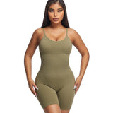 One-piece Corset Women's Hip Lifting Beauty Back Fitness-Olive Green-6