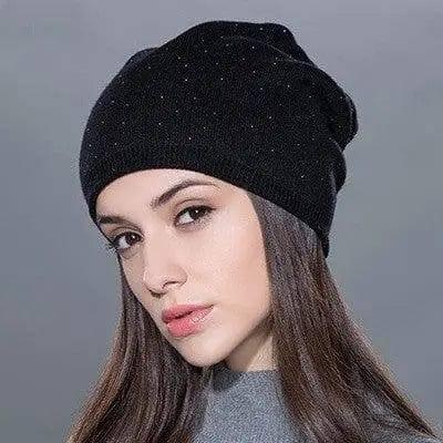 Outdoor ski hat thick warm hat-Black-5