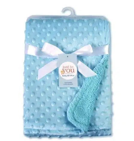 Polar Dot Baby Blanket Blanket born Baby Swaddle Wrap-blue-3