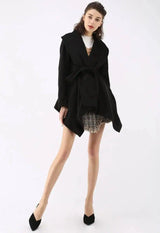 Printed hot style long sleeve patchwork jacket-Black-4