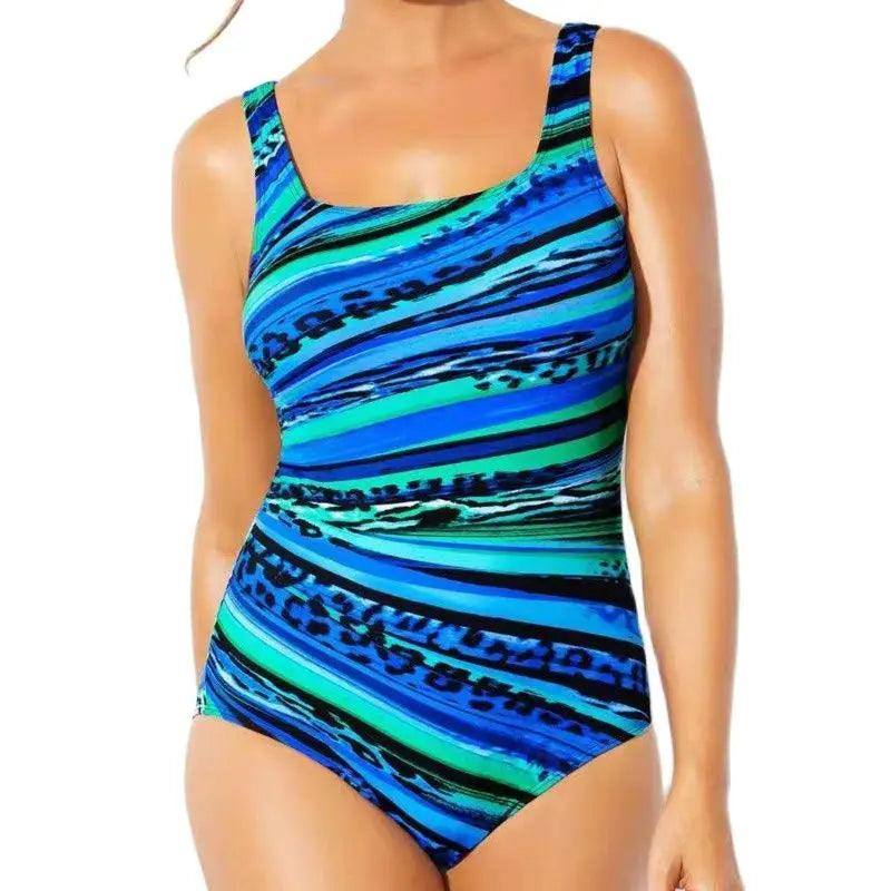 5XL Large Size Closed Swimwear 2024 Push Up Bodysuit-7