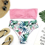 Sexy Bandeau Bikini Set Women Print Swimwear-2