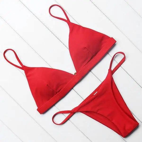 Sexy Bikini Swimsuit Swimwear Women Biquini Push Up Red-17style-23