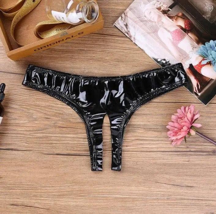 Sexy Lingerie Mini Panties Sexy Women's T-pants Patent-1