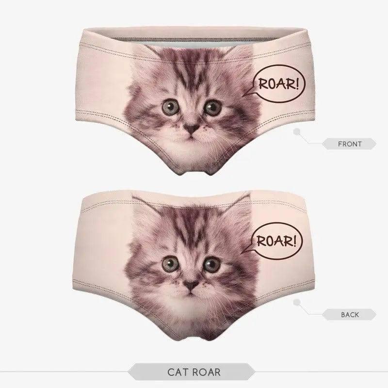 Sexy Panties Wholesale 3d Print Cat Cotton Underwear Women-1-1