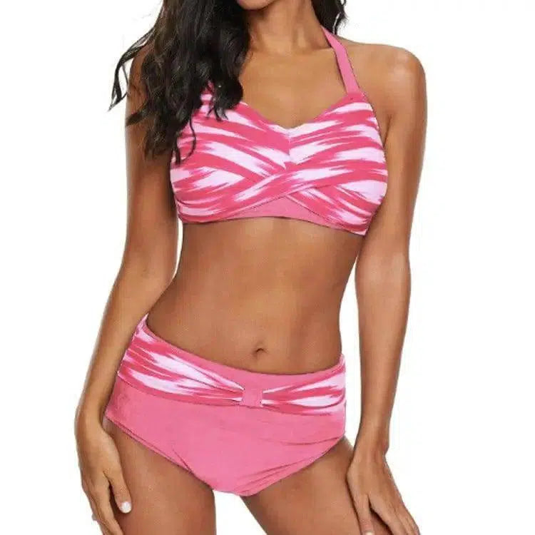 Sexy pattern fashion split swimsuit-3