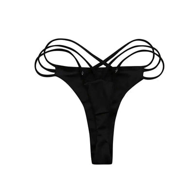 Stripe Bikini Europe And America-Black-2