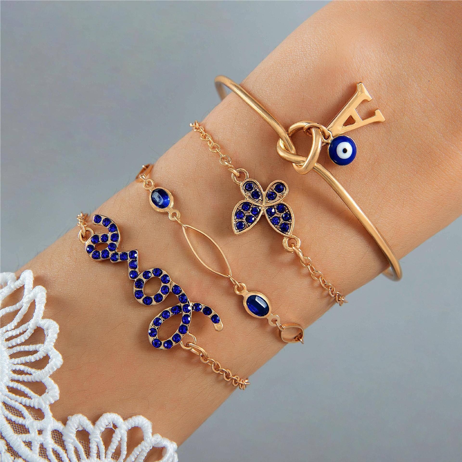 Stunning Blue Gemstone Bracelets for Elegant Style-25858Blue-3