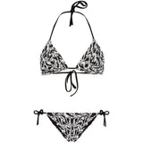 Swimsuit big letters lace triangle bag-Black-1