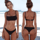 Swimsuit split sexy two-piece tube top bikini swimsuit-1