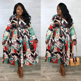 Autumn Women Plus Size Dress Bohemian Dresses-5