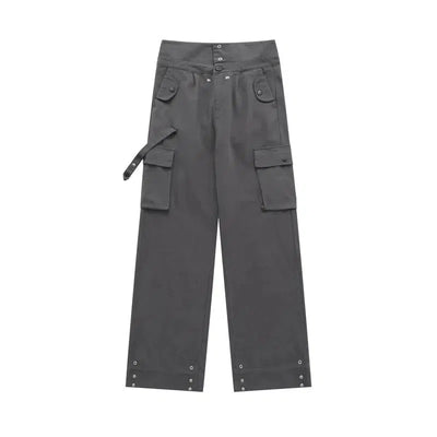 Trendy Brand Retro Men's Overalls For Girls-Grey-6