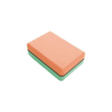 Two-color Yoga Brick Eva Thickening Yoga Auxiliary Yoga-Coral Orange Light Green-9