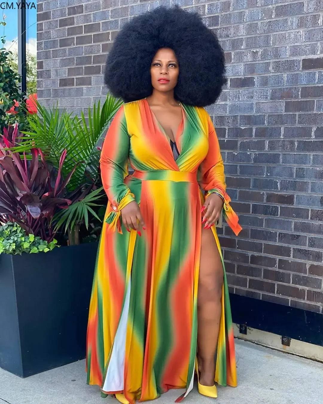 Vibrant Maxi Dress Styles & Afro Hair Inspiration-4