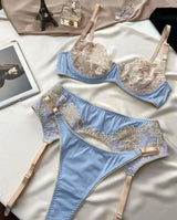 Vintage Lingerie High-end Craft Three-piece Sexy Underwear-1