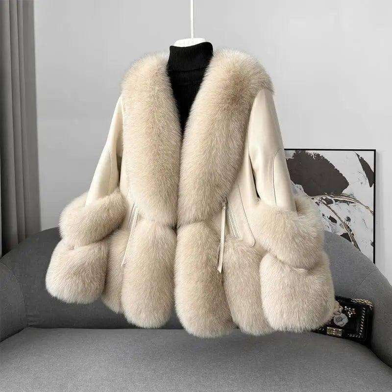 Women's Fur Coat A Young Down Jacket Thickened To Keep Warm-6