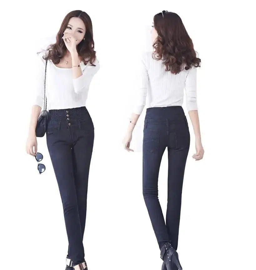 LOVEMI - Women's high-rise jeans