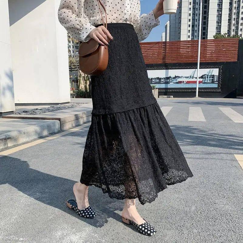 Women's High Waist Slimming Midi Skirt-5