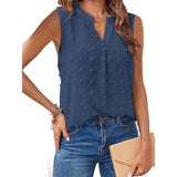 Women's Jacquard Sleeveless V-neck Vest-5