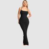 Women's Shapewear Dress Jumpsuit Tummy Tuck Lift Corset Open-Black-8