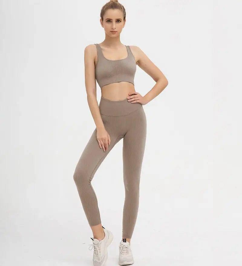 Yoga exercise suit-Brown-23