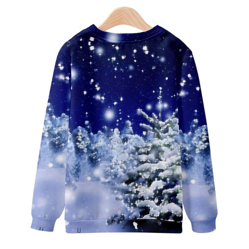 Trendy Christmas Creative Printing Round Neck Long Sleeve-4