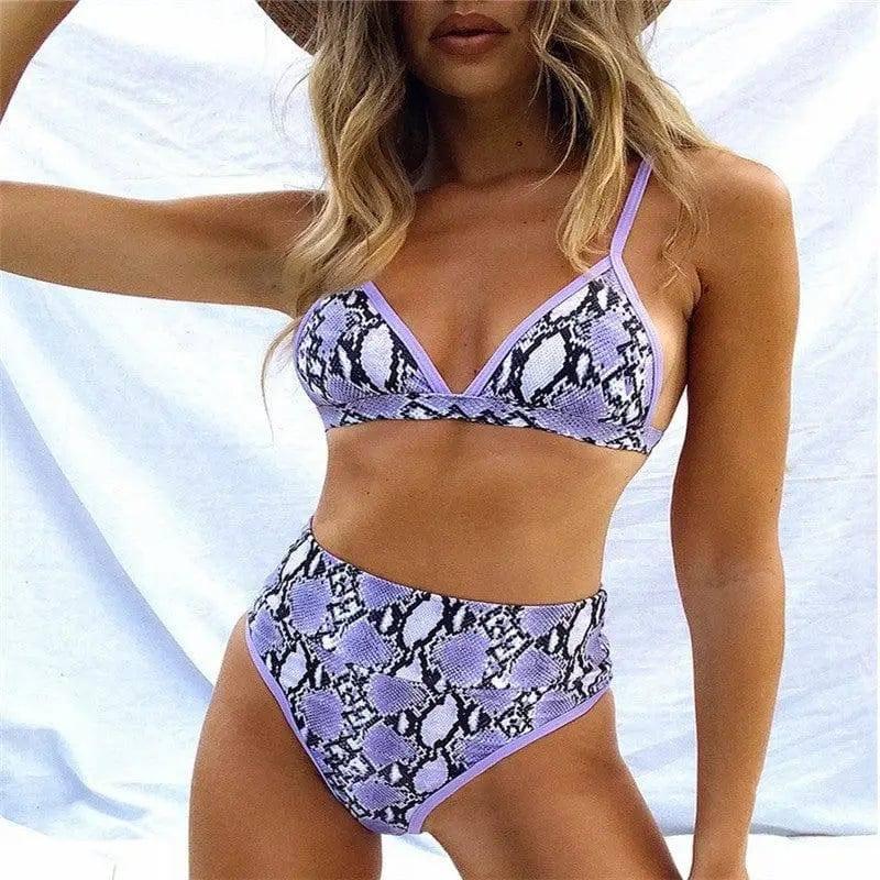 Triangle bikini-SnakeskinPrint-2